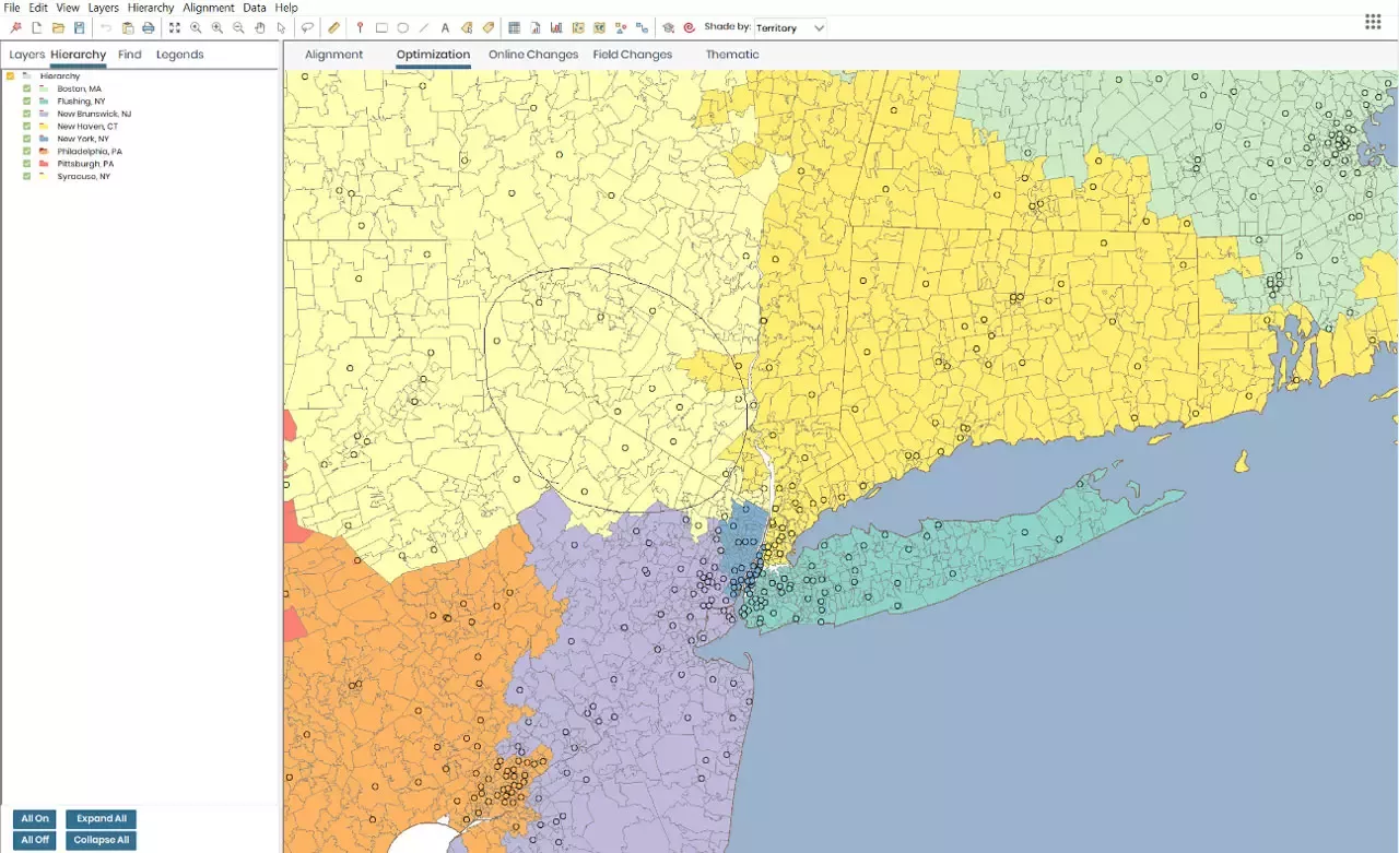 AlignStar's product feature: the lasso tool, from Xactly