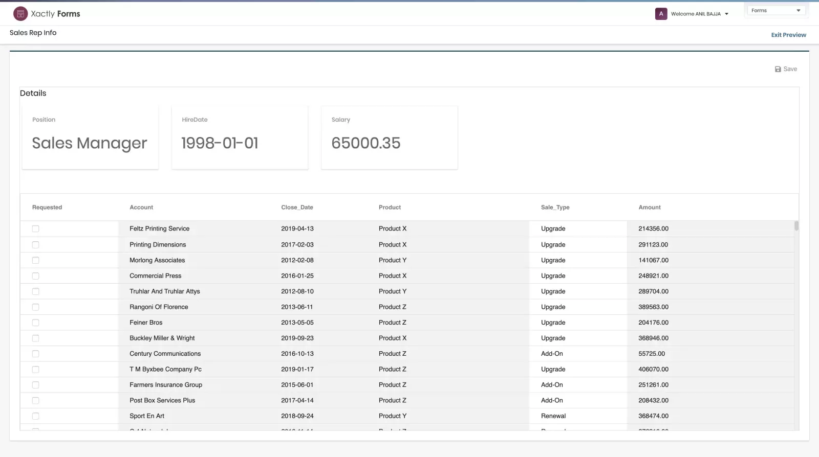 Forms Dashboard