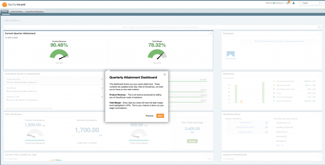 Xactly Show Me Dashboard