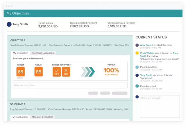Xactly Objectives Dashboard