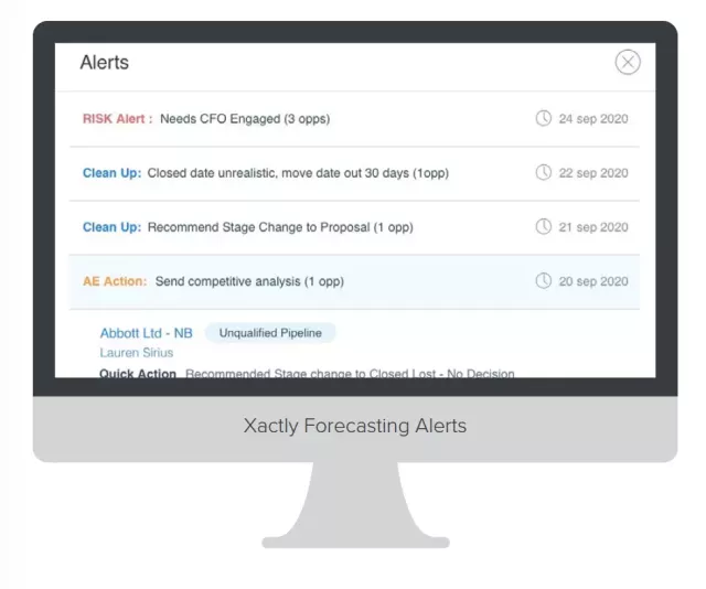 Xactly Forecasting Alerts