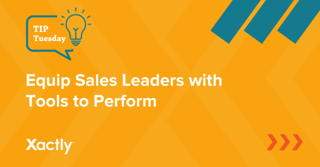 Equip sales leaders with tools to perform
