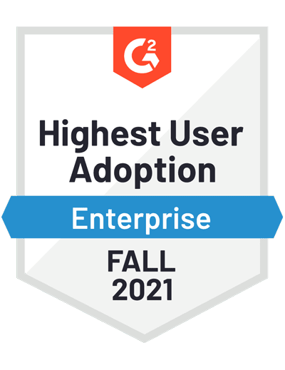 G2 Highest User Adoption Enterprise Fall 2021
